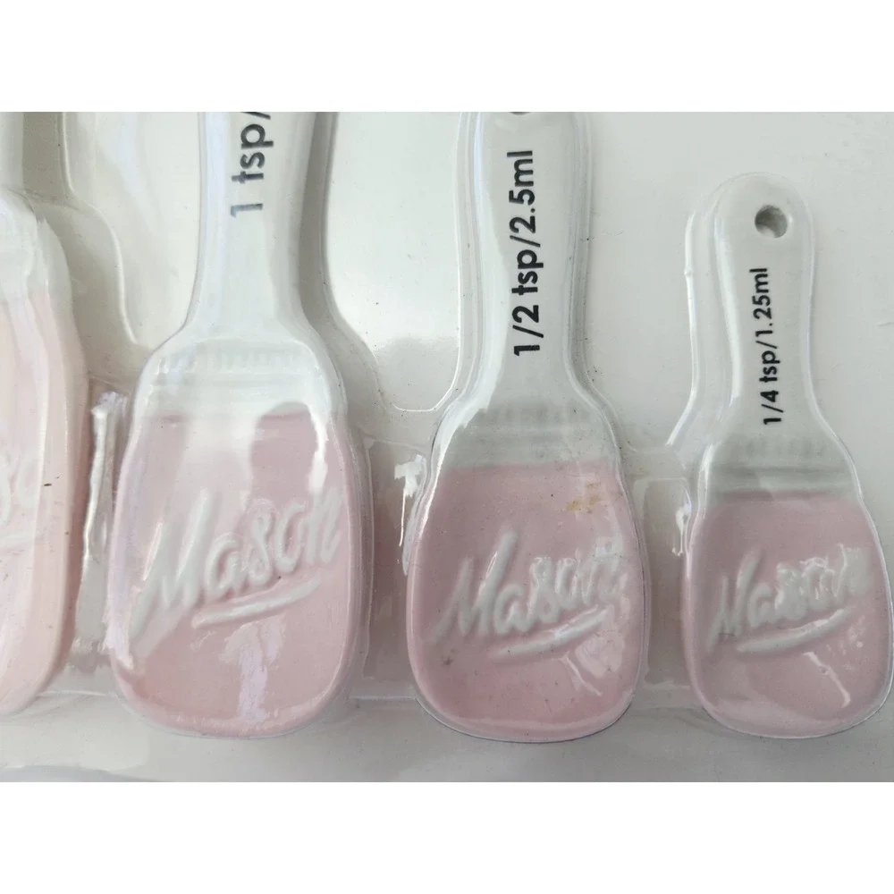Grant Howard Measuring Spoons Mason Jar Pink‎ NEW set